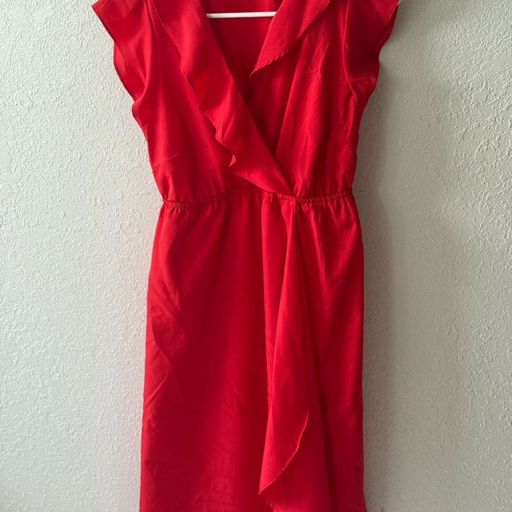Motherhood Vibrant Red Asymmetrical Dress